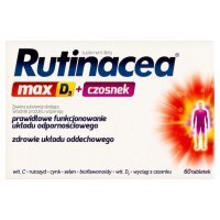 Rutinacea Max D3 + czosnek, 60 tabletek