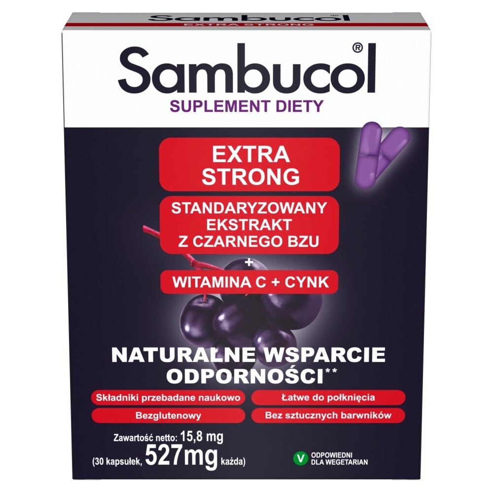 Sambucol Extra Strong, 30 kapsułek