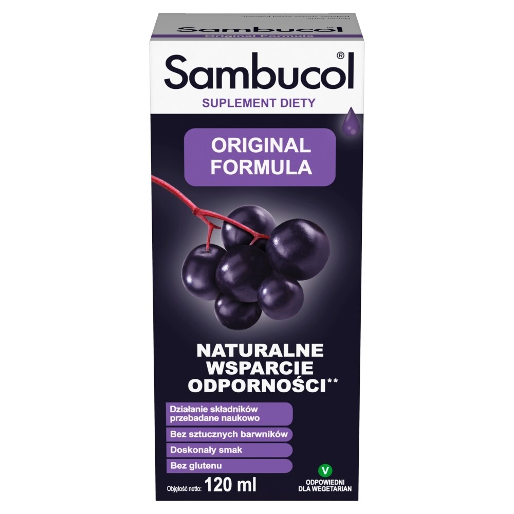 Sambucol Original Formula, dla dzieci powyżej 12 roku i dorosłych, 120 ml