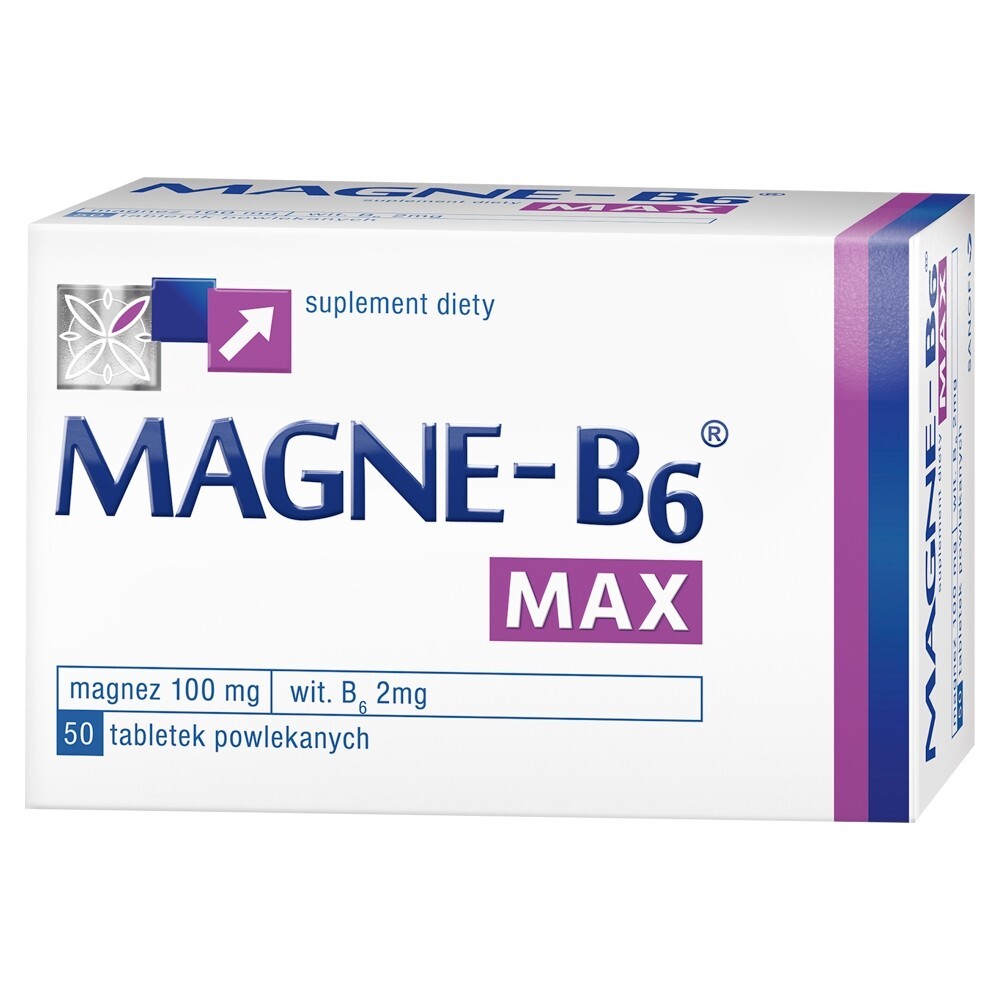 Sanofi Magne-B₆ Max Suplement diety 39,85 g (50 sztuk)