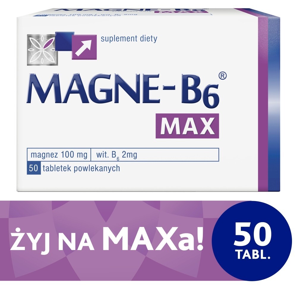 Sanofi Magne-B₆ Max Suplement diety 39,85 g (50 sztuk)