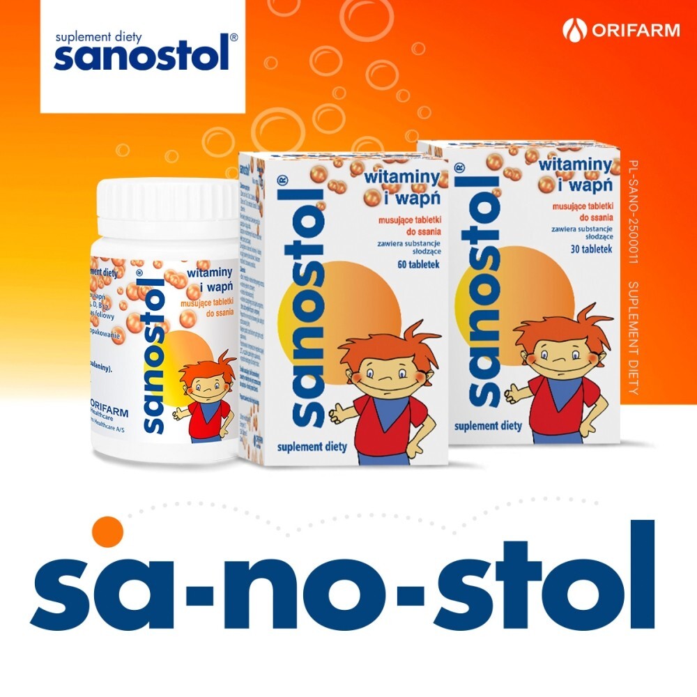 Sanostol tabletki musujące do ssania 30 tabletek