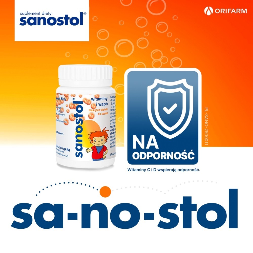 Sanostol tabletki musujące do ssania 60 tabletek