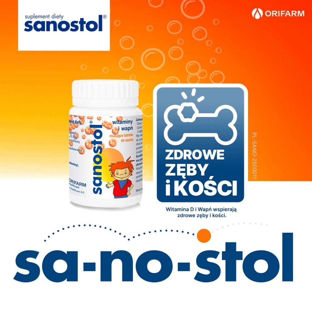 Sanostol tabletki musujące do ssania 60 tabletek