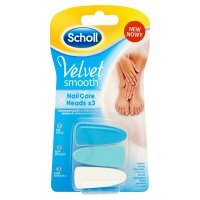Scholl Velvet Smooth Wymienne nasadki do elektronicznego systemu do pielęgnacji paznokci 3 sztuki