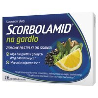 Scorbolamid na gardło, pastylki do ssania, 16 tabletek