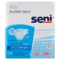 Seni Super Extra Large Pieluchomajtki dla dorosłych 10 sztuk