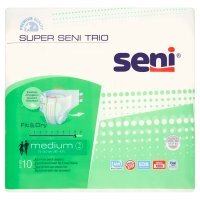 Seni Super Trio, pieluchomajtki dla dorosłych, rozmiar M, 10 sztuk