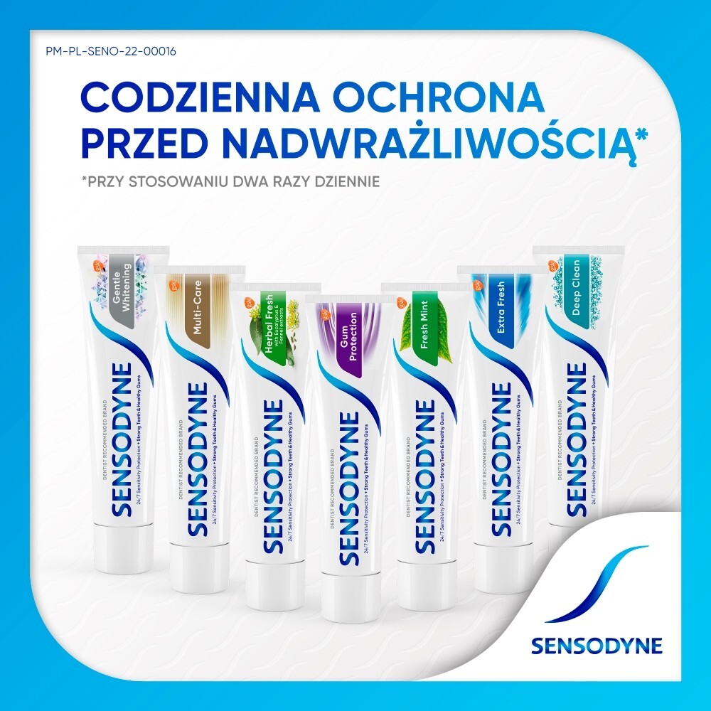 Sensodyne Fluoride, pasta z fluorem do nadwrażliwych zębów o miętowym smaku, 75 ml