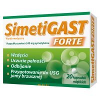 Simetigast Forte, kapsułki elastyczne, 20 kapsułek