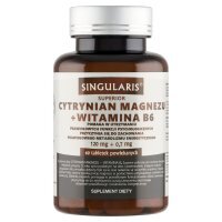 Singularis Cytrynian Magnezu + Witamina B6, tabletki powlekane, 60 tabletek