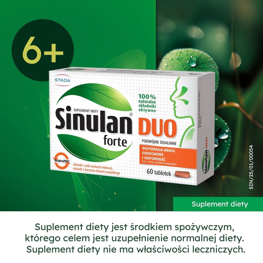 Sinulan Duo Forte, tabletki powlekane, 60 tabletek