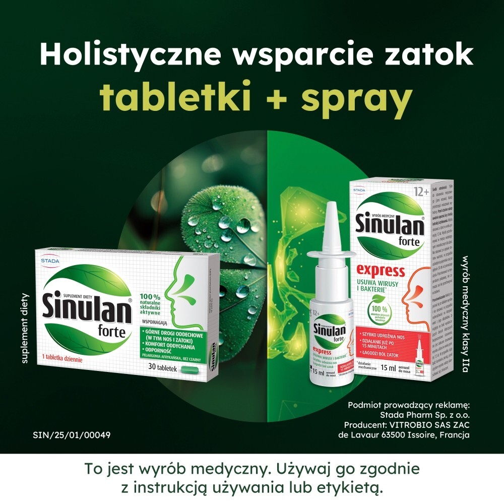 Sinulan Forte, tabletki powlekane, 30 tabletek
