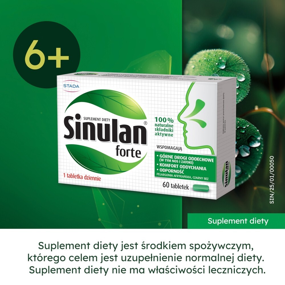 Sinulan Forte, tabletki powlekane, 60 tabletek