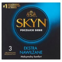Skyn Ekstra Nawilżane, nielateksowe prezerwatywy, 3 sztuki