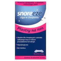 Snoreeze, plastry na nos, ułatwiające oddychanie, duże, 10 sztuk