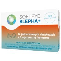 Softeye Blepha Plus chusteczki okulistyczne x 14 szt. + ogrzewalny kompres