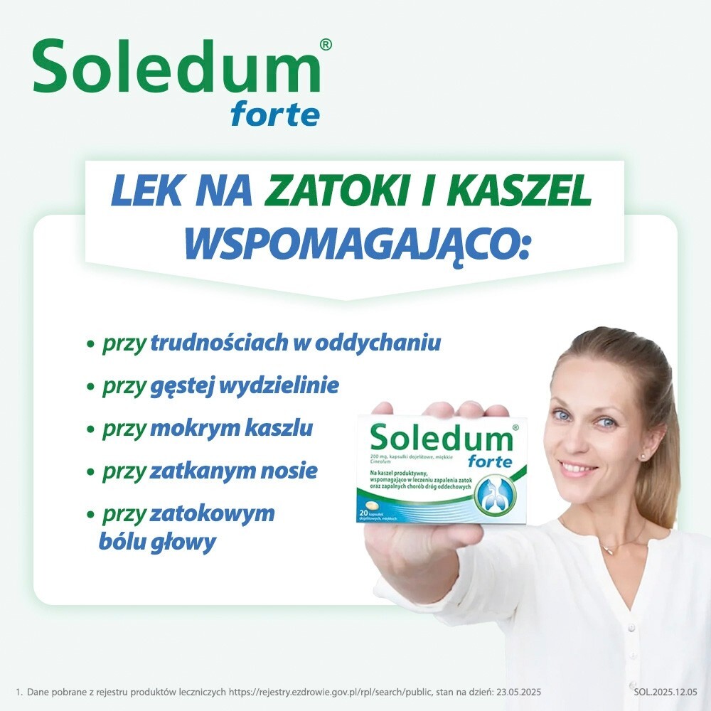 Soledum forte Kapsułki dojelitowe 20 kapsułek