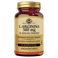 Solgar L-Arginina 500 mg, kapsułki, 50 kapsułek