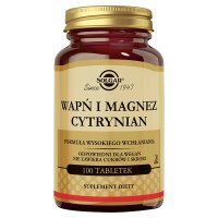 Solgar Wapń i Magnez Cytrynian, tabletki, 100 tabletek