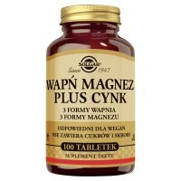Solgar Wapń Magnez plus Cynk, tabletki, 100 tabletek