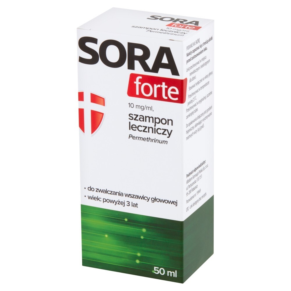 SORA Forte Szampon leczniczy przeciw wszawicy, 50 ml
