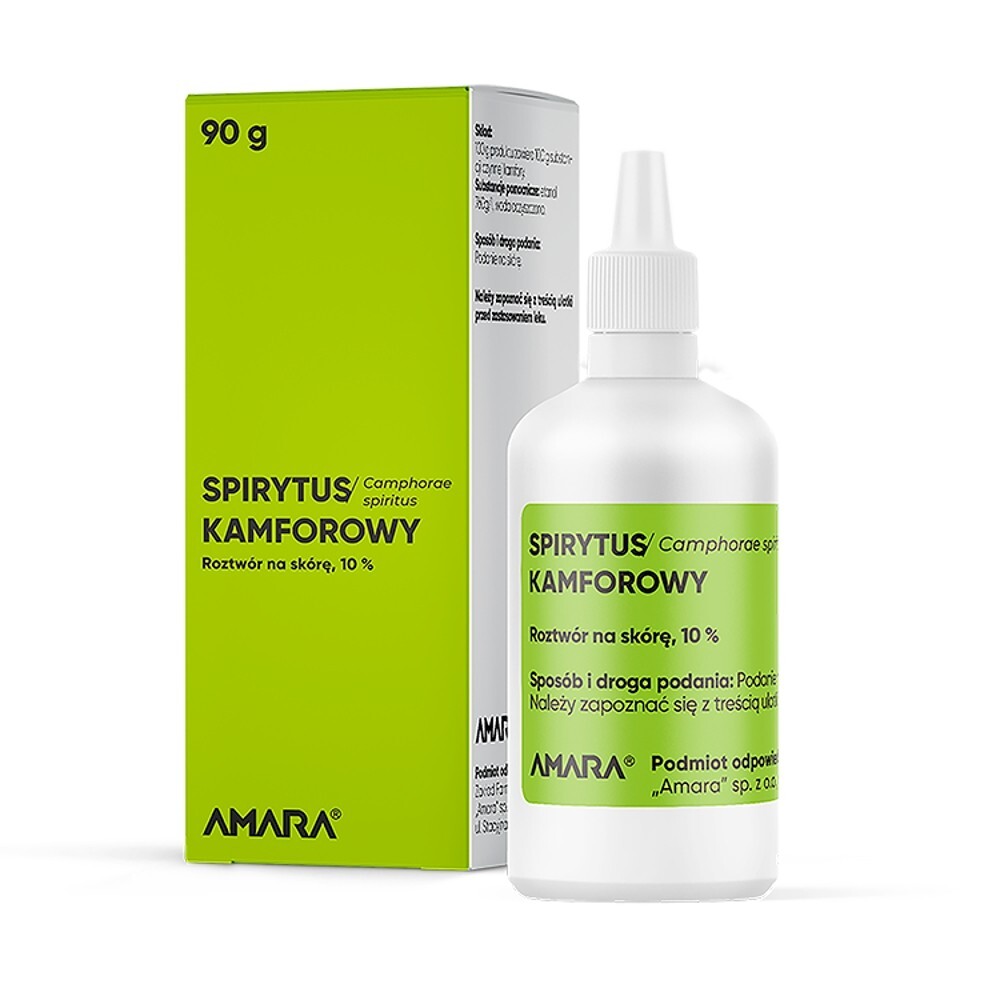 Spirytus kamforowy, 10%, roztwór na skórę,90 g (Amara)