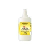 Spirytus kamforowy, stosowany na skórę w bólach mięśni i stawów, butelka 100 g