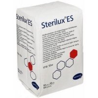Sterilux ES, kompresy niejałowe, 17-nitkowe, 12 warstwowe, 10 cm x 10 cm, 100 sztuk