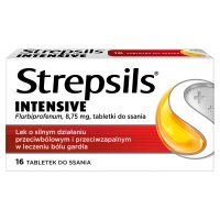 Strepsils Intensive, 8,75 mg, tabletki do ssania, 16 tabletek