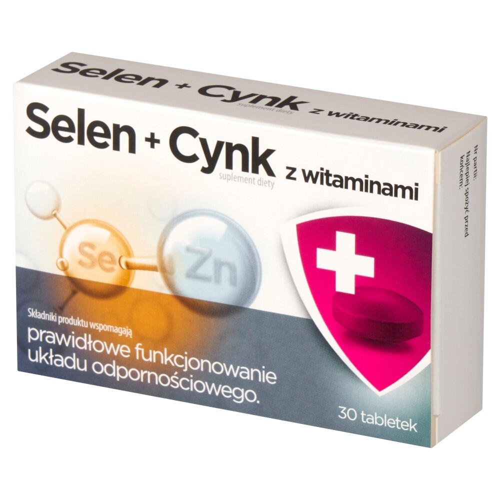 Suplement diety selen + cynk z witaminami 30 sztuk