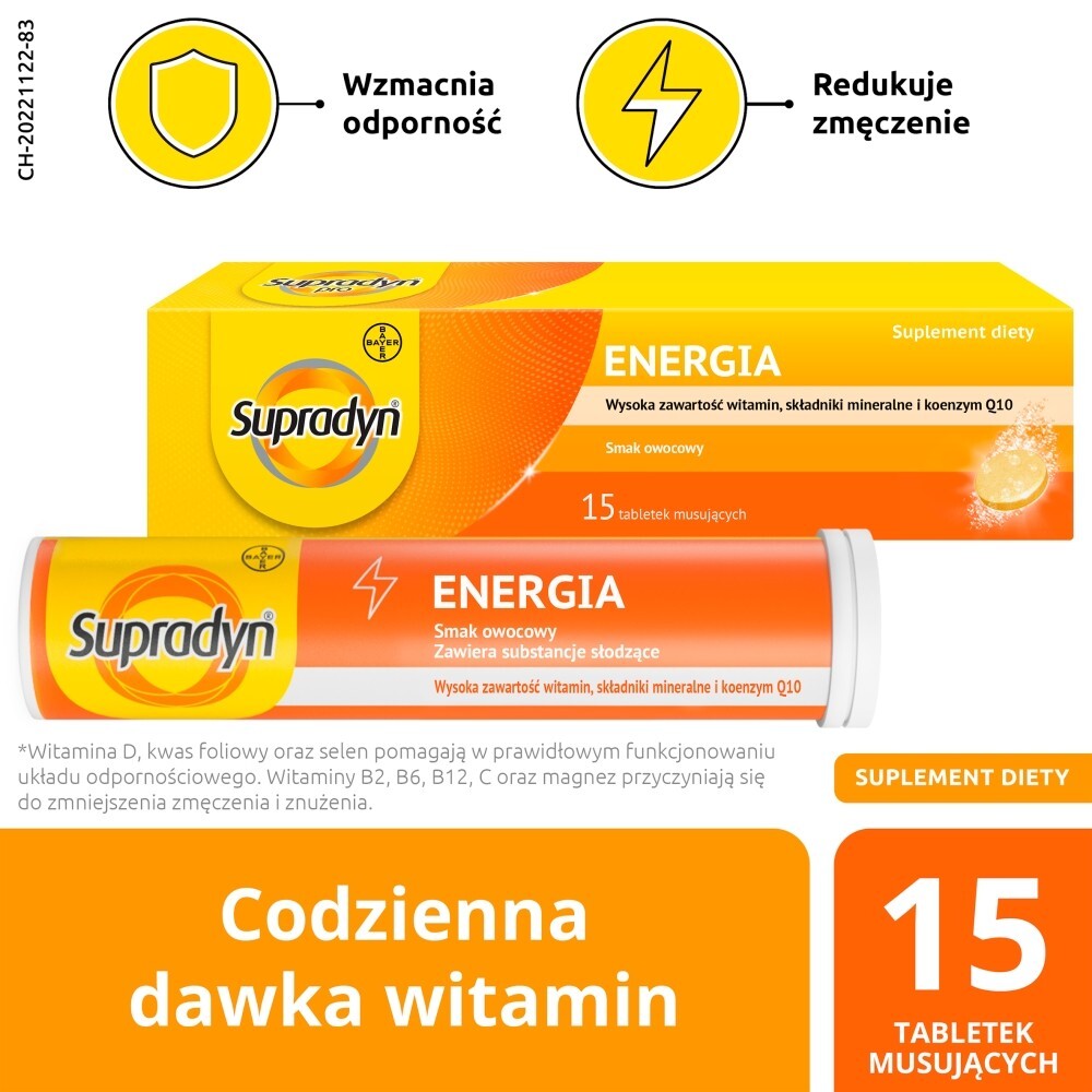 Supradyn Energia, 15 tabletek musujących
