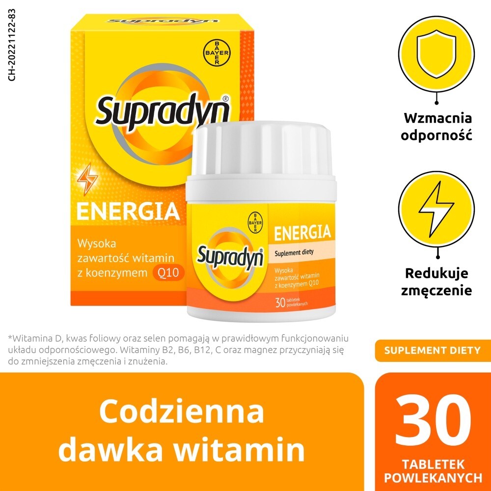 Supradyn Energia, tabletki powlekane, 30 tabletek