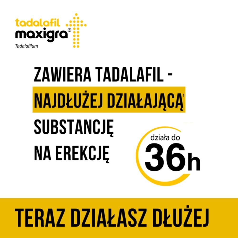 Tadalafil Maxigra, 10 mg, tabletki powlekane, 2 tabletki