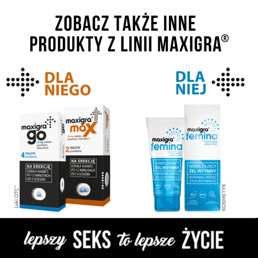 Tadalafil Maxigra, 10 mg, tabletki powlekane, 2 tabletki