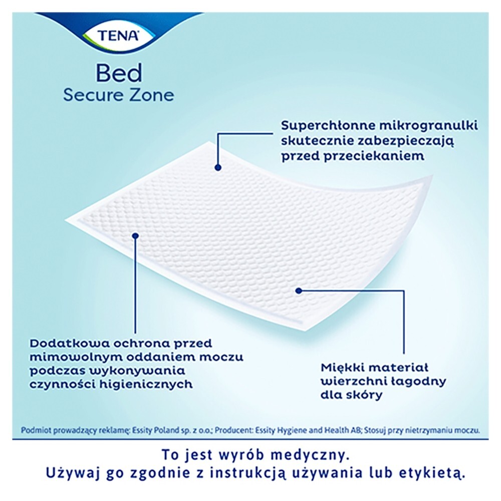 Tena Bed, podkłady chłonne, Plus, 60 cm x 60 cm, 30 sztuk