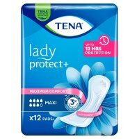 TENA Lady Protect+ Maxi, specjalistyczne podpaski, 12 sztuk