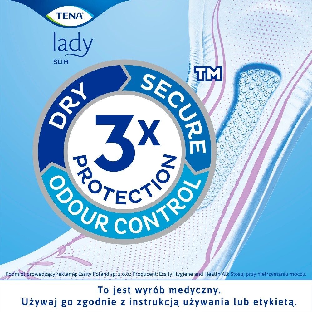Tena Lady Slim, podpaski na nietrzymanie moczu, Extra Plus, 16 sztuk