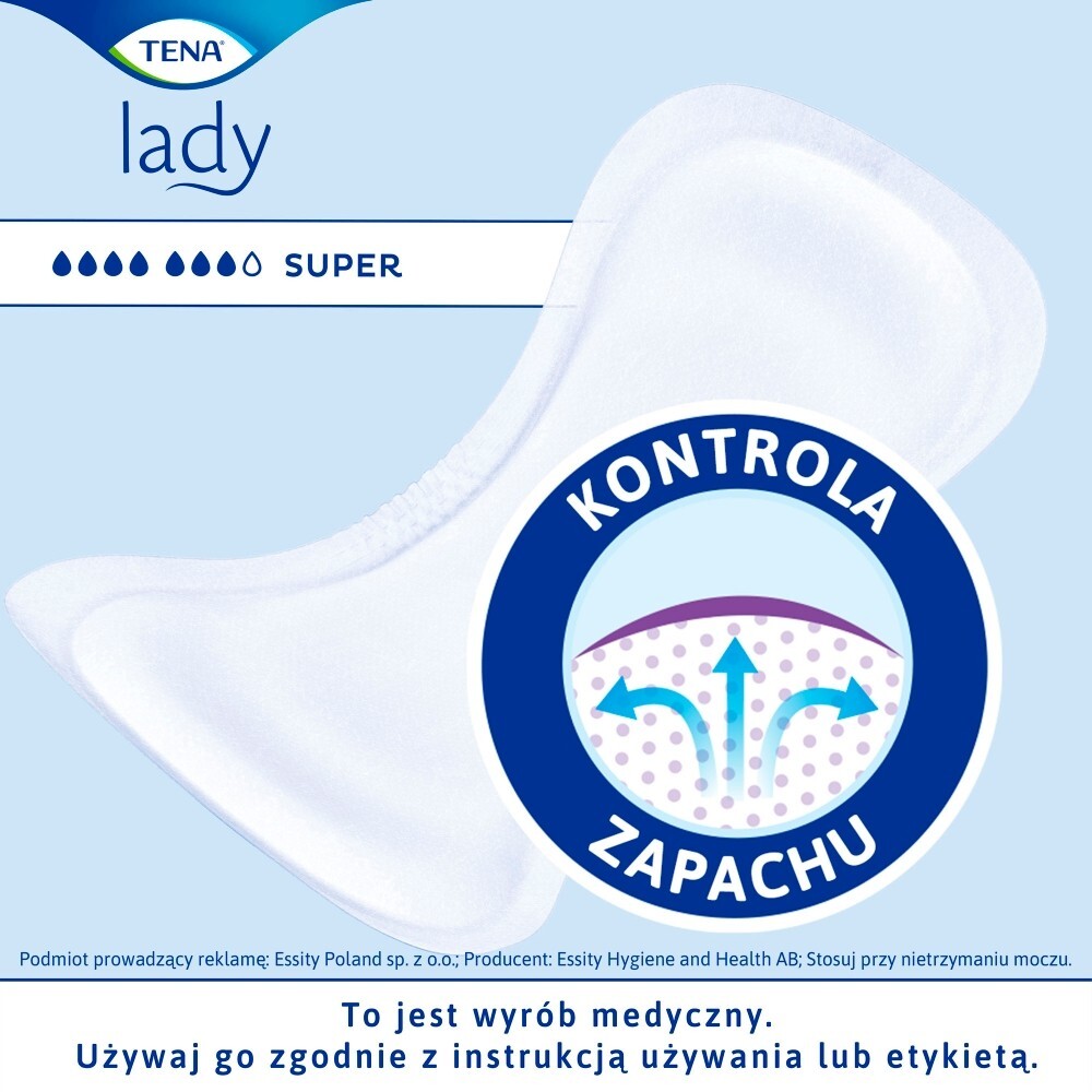 TENA Lady Super, specjalistyczne podpaski, 30 sztuk