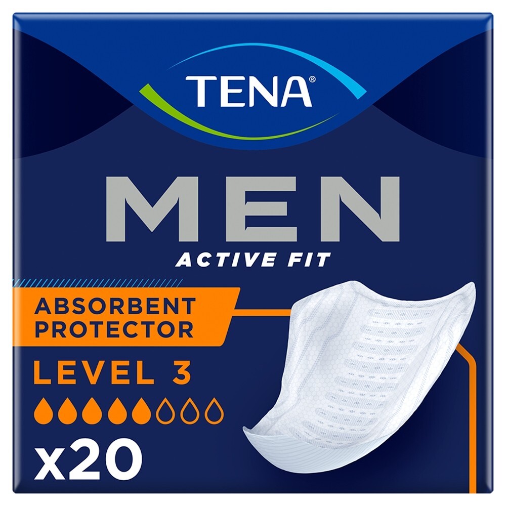 TENA Men Active Fit (Super), wkłady anatomiczne, level 3, 20 sztuk