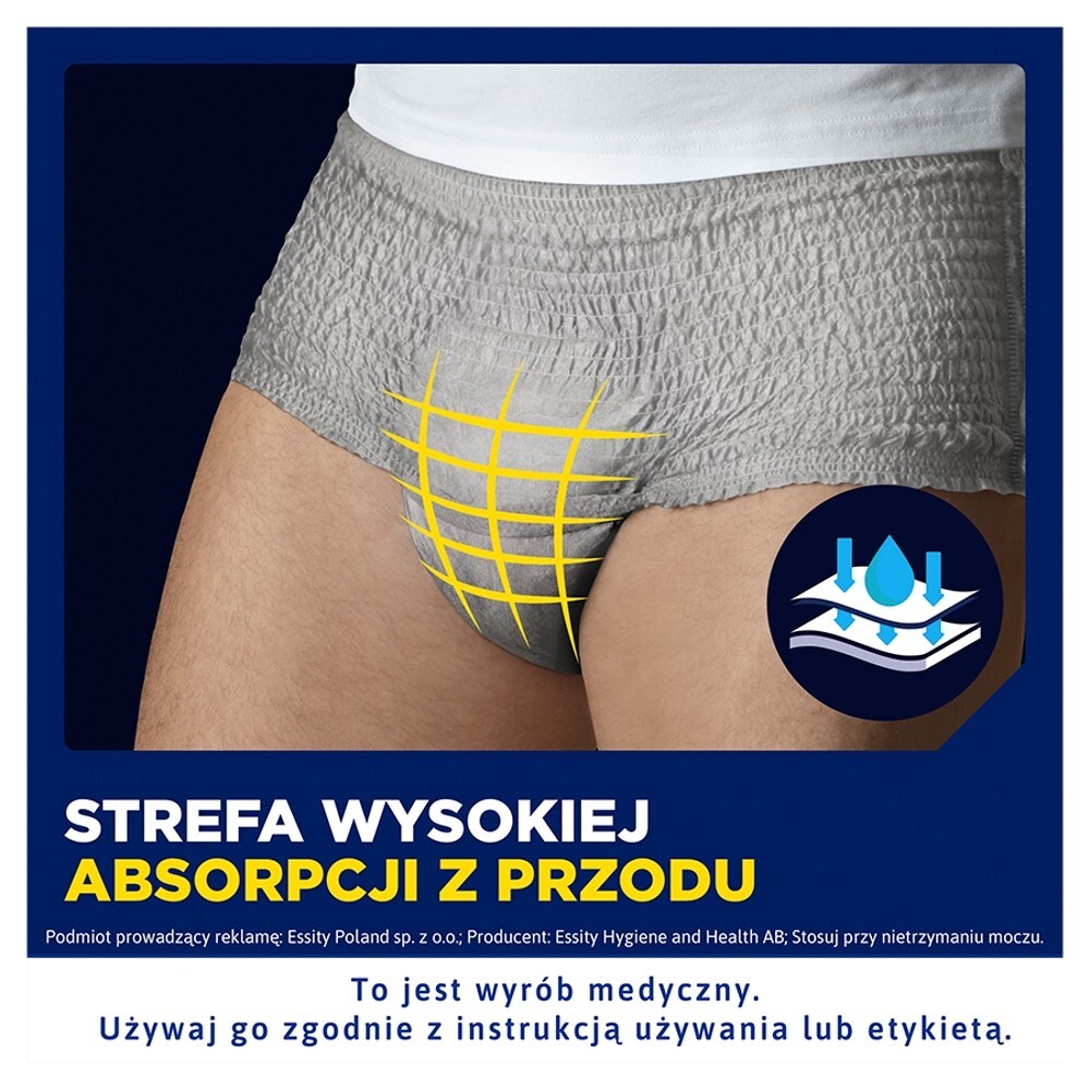 Tena Men Pants Normal, majtki chłonne, rozmiar S/M, grey, 30 sztuk