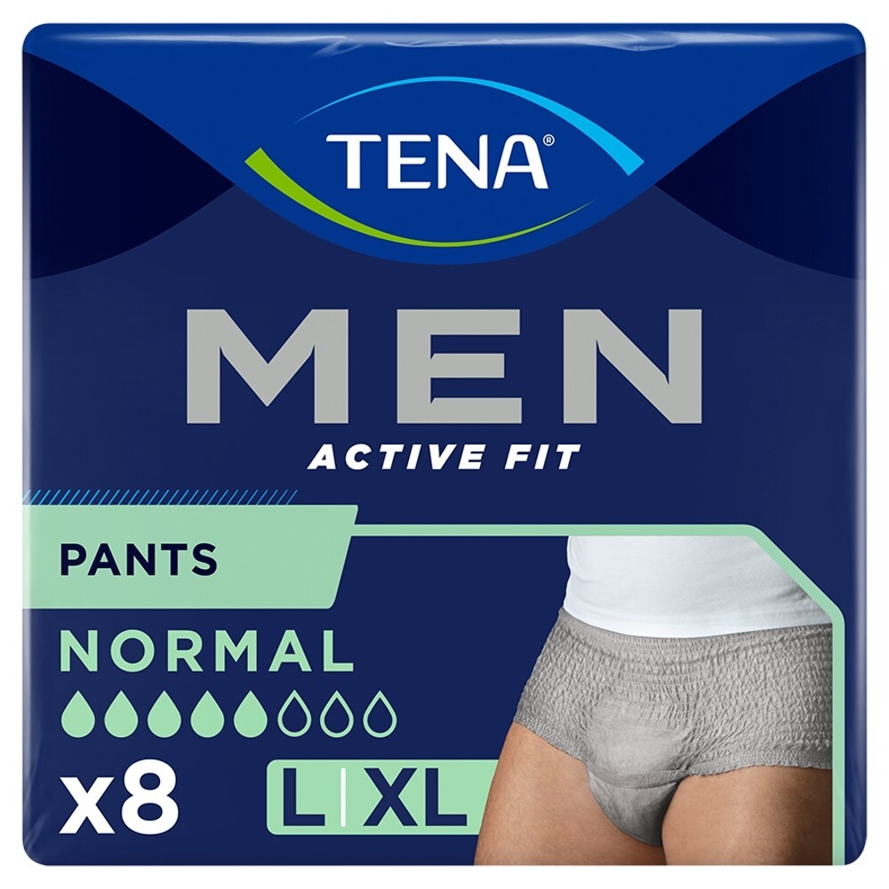Tena Men Pants Normal OTC Edition, majtki chłonne, rozmiar L/XL, grey, 8 sztuk