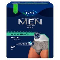 Tena Men Pants Normal OTC Edition, majtki chłonne, rozmiar S/M, grey, 9 sztuk