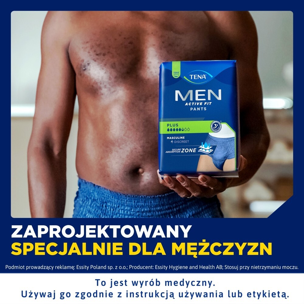 TENA Men Pants Plus, majtki chłonne, rozmiar L, 30 sztuk