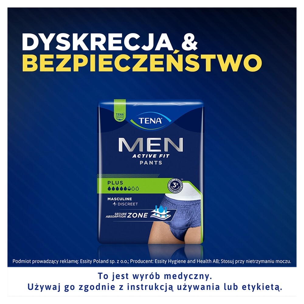 TENA Men Pants Plus OTC Edition, majtki chłonne, rozmiar L, 8 sztuk