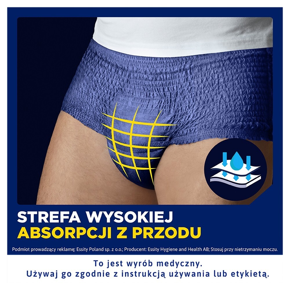 TENA Men Pants Plus OTC Edition, majtki chłonne, rozmiar L, 8 sztuk