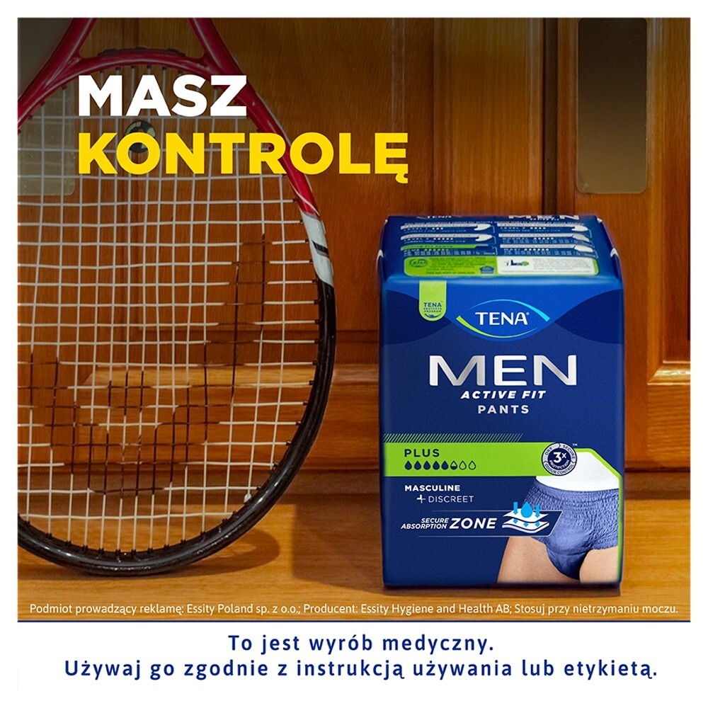 TENA Men Pants Plus OTC Edition, majtki chłonne, rozmiar M, 9 sztuk
