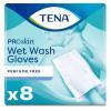 Tena ProSkin Wet Wash Gloves, nawilżane myjki higieniczne, 8 sztuk