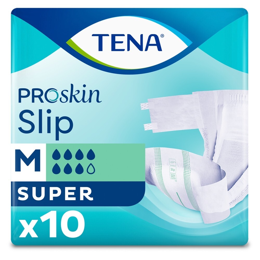 Tena Slip ProSkin, pieluchomajtki, rozmiar M, Super, 10 sztuk