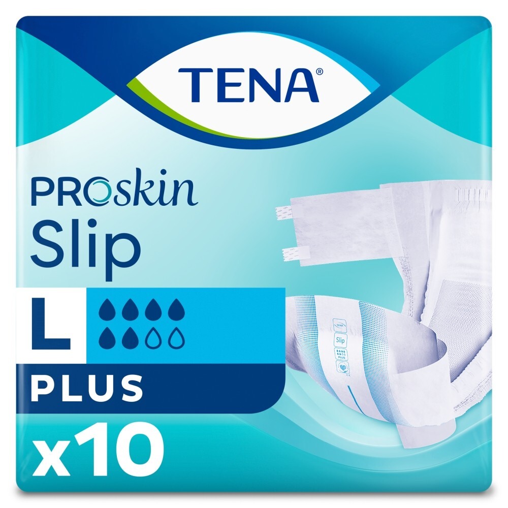 TENA Slip ProSkin Plus OTC Edition, pieluchomajtki, rozmiar L, 10 sztuk